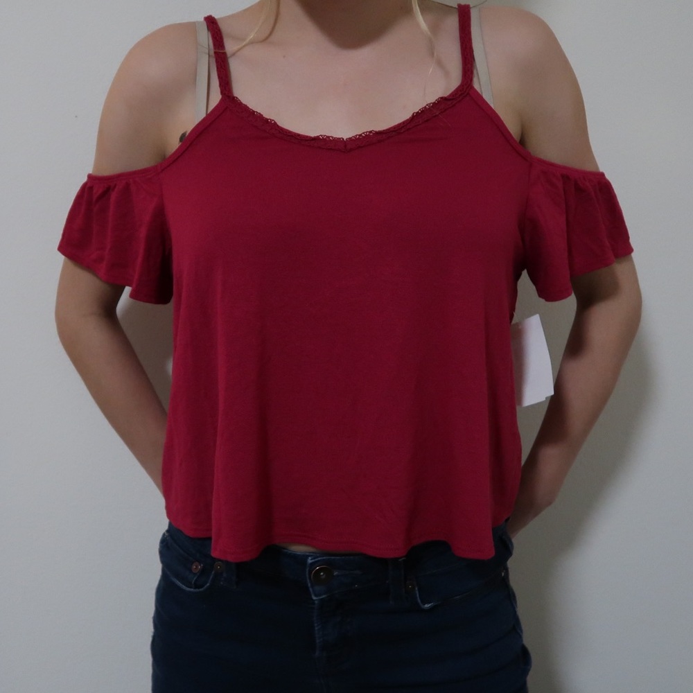 RED TOPSHOP OFF THE SHOULDER TANK❤️🎁💄💋💃🏼👠🎒